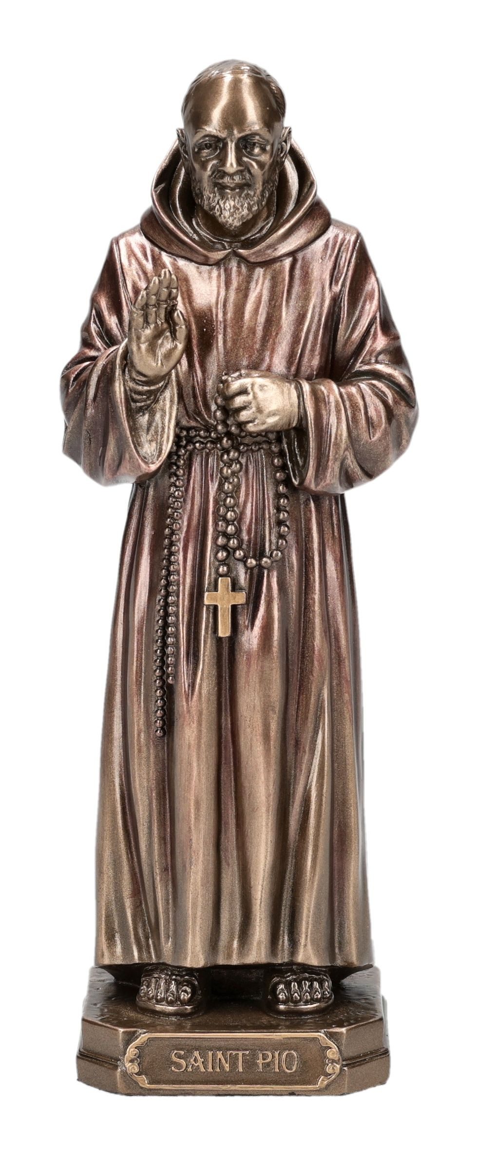 Figuren Shop GmbH Dekofigur Pater Pio Statue – Heiliger Figur Veronese Dekofigur 15.5cm Dekoration