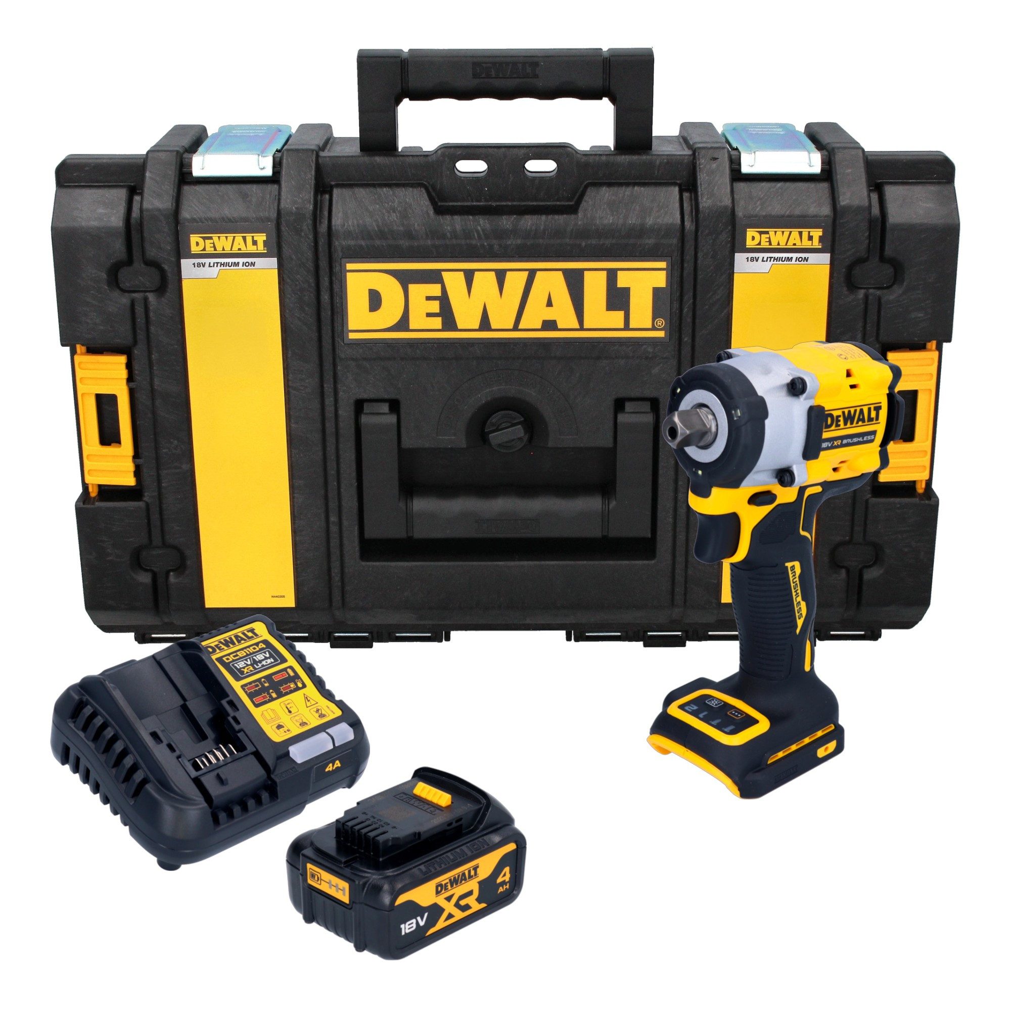 DeWalt Akku-Schlagschrauber DCF 922 M1 18 V 406 Nm 1/2" Brushless + 1x Akku 4,0 Ah + Ladegerät