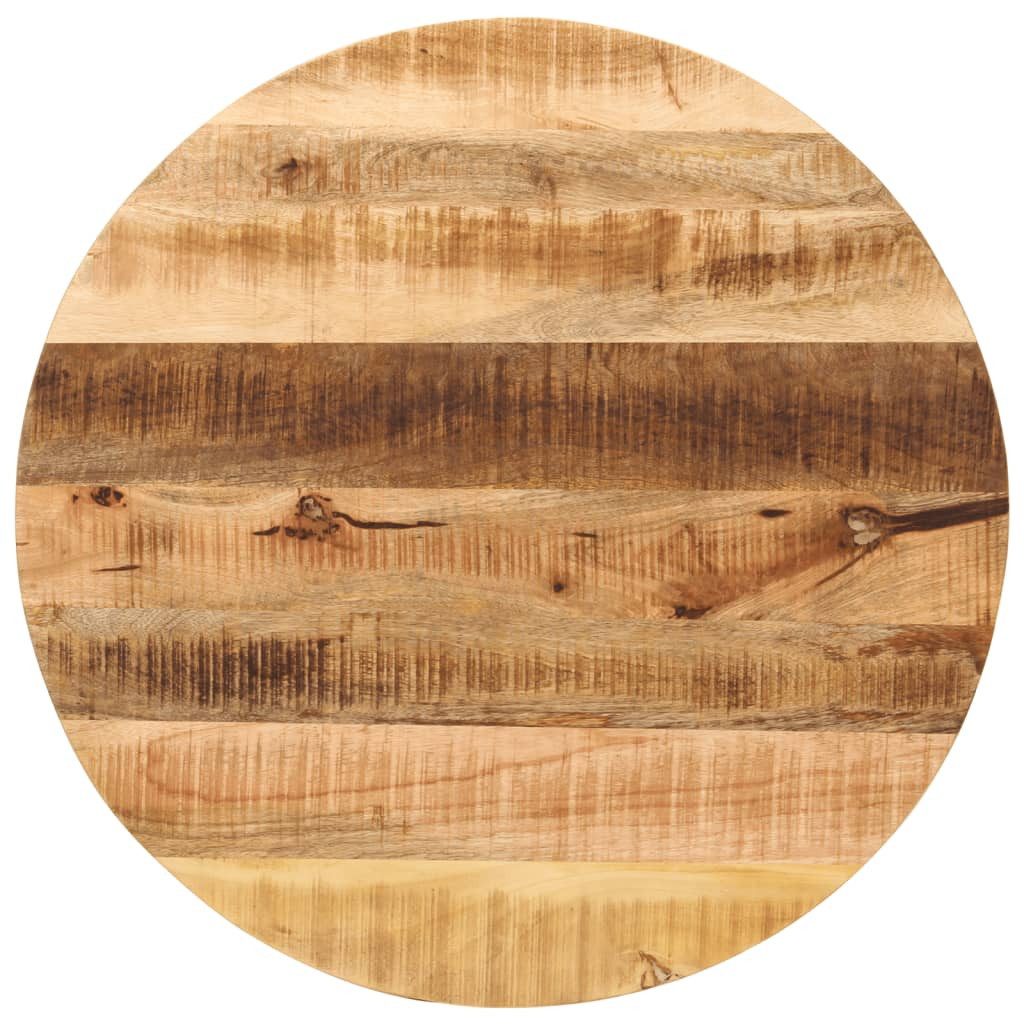 vidaXL Tischplatte Tischplatte Ø 70x3,8 cm Rund Raues Massives holz (1 St)