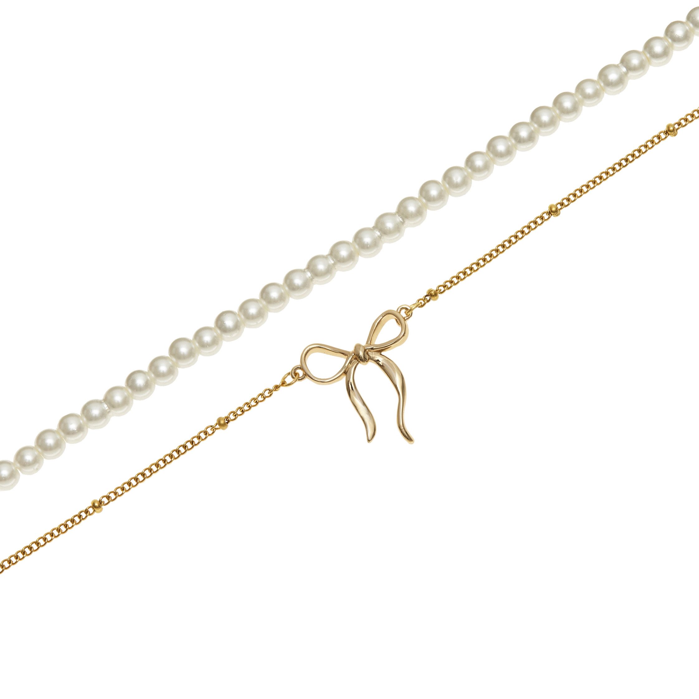 LASCANA Schmuckset Edelstahlketten Set (Set, 2-tlg., Künstliche Süßwasserpe günstig online kaufen