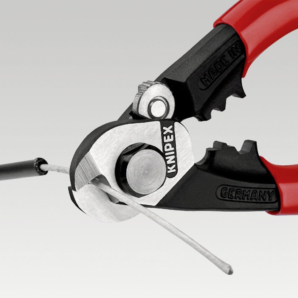 Kabelschere Knipex 95 62 190 Drahtseilschere Geeignet für (Abisoliertechnik) Alu-