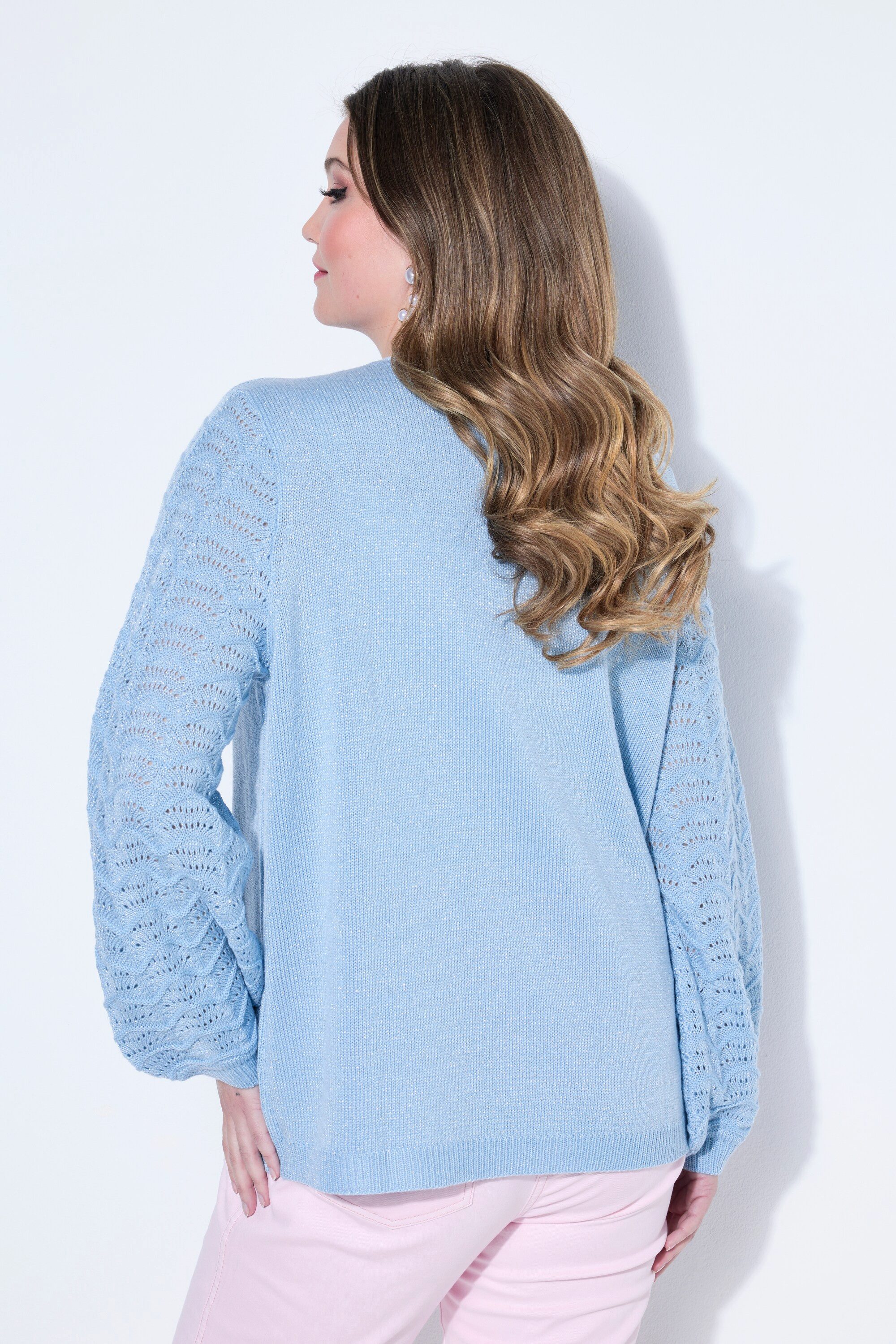 MIAMODA Strickjacke Strickjacke Komfort Fit Glitzerstrick