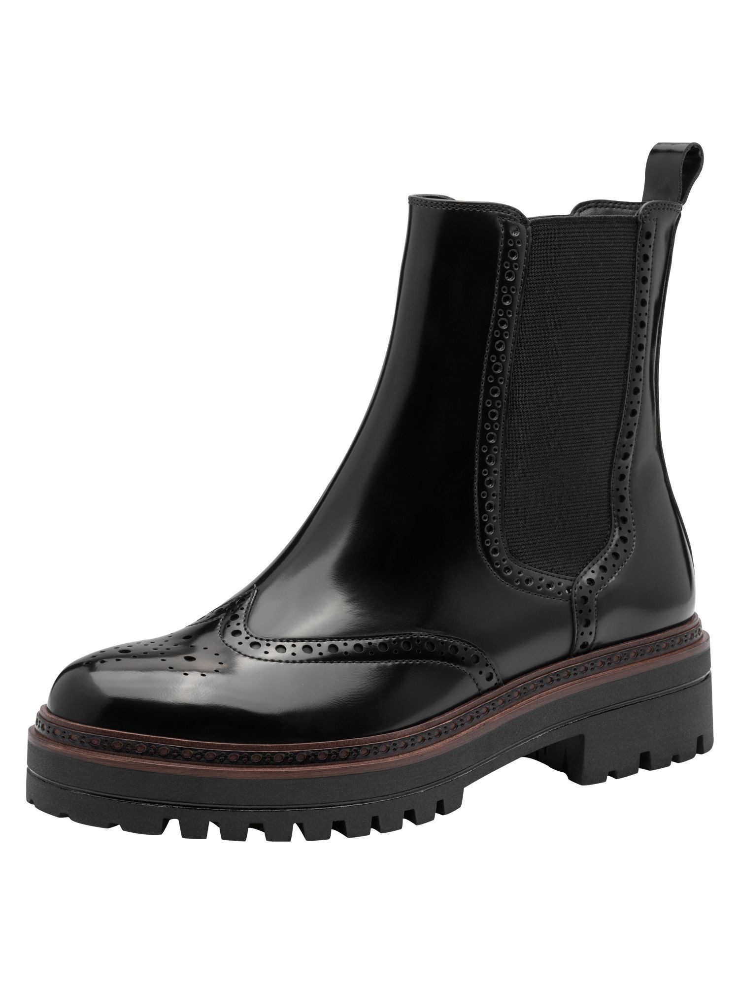 Black Patent Tamaris Plateaustiefelette Schwarz Schwarze Tamaris Boots Mit  Reißverschluss Für Damen Kaufen