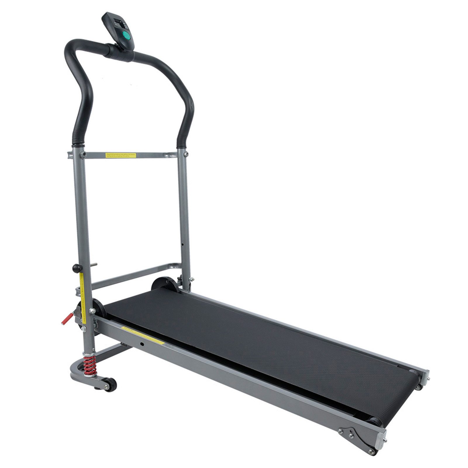 GARRYFIZH Laufband Mini Laufband klappbar bis 110kg, mechanischer Heimtrainer ohne Strom, Gelenkschonend mit Dämpfung, 2 Stufen, platzsparend für Home Office