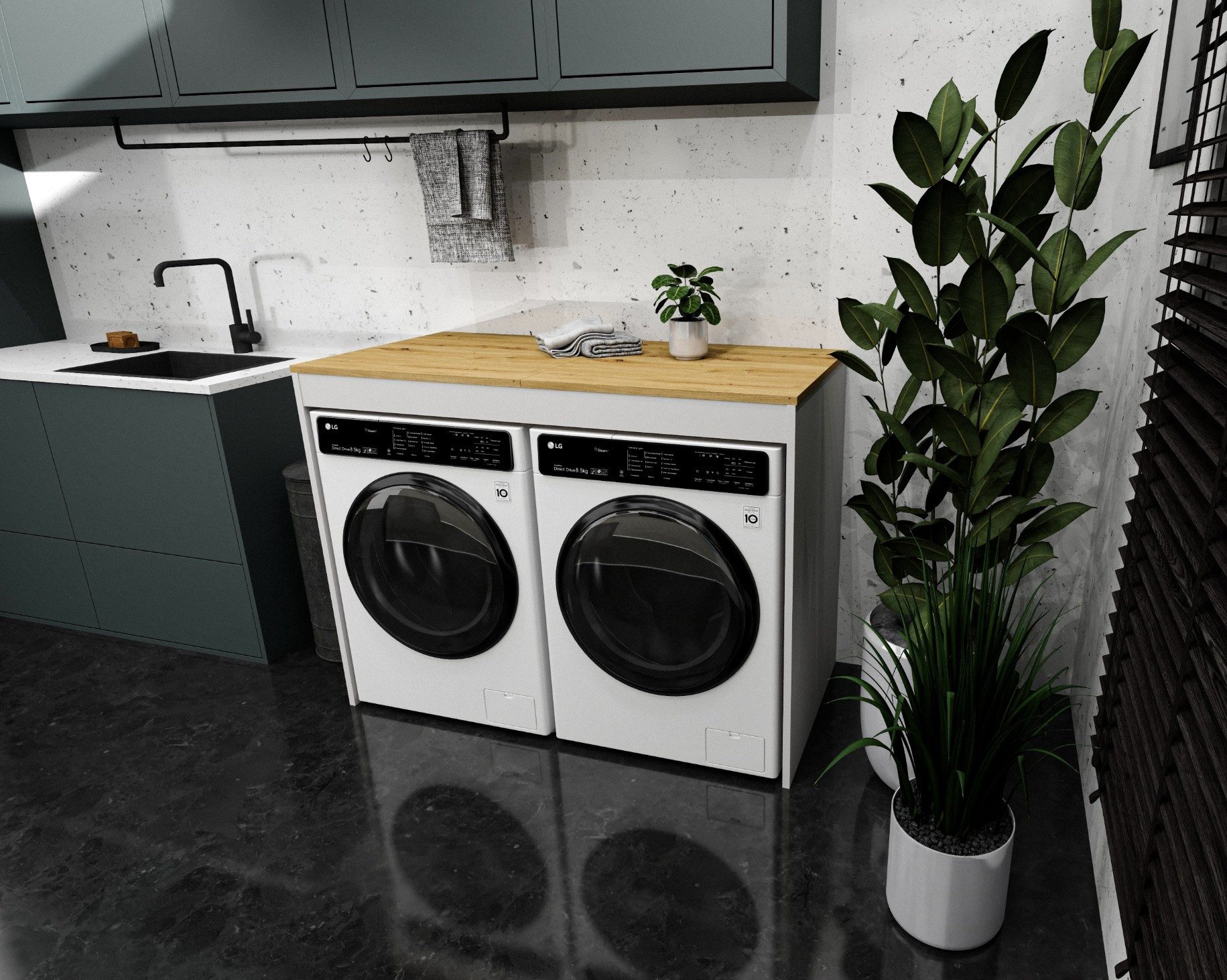 Raumhirsch Furniture Waschmaschinenumbauschrank Waschmaschinenschrank für W günstig online kaufen