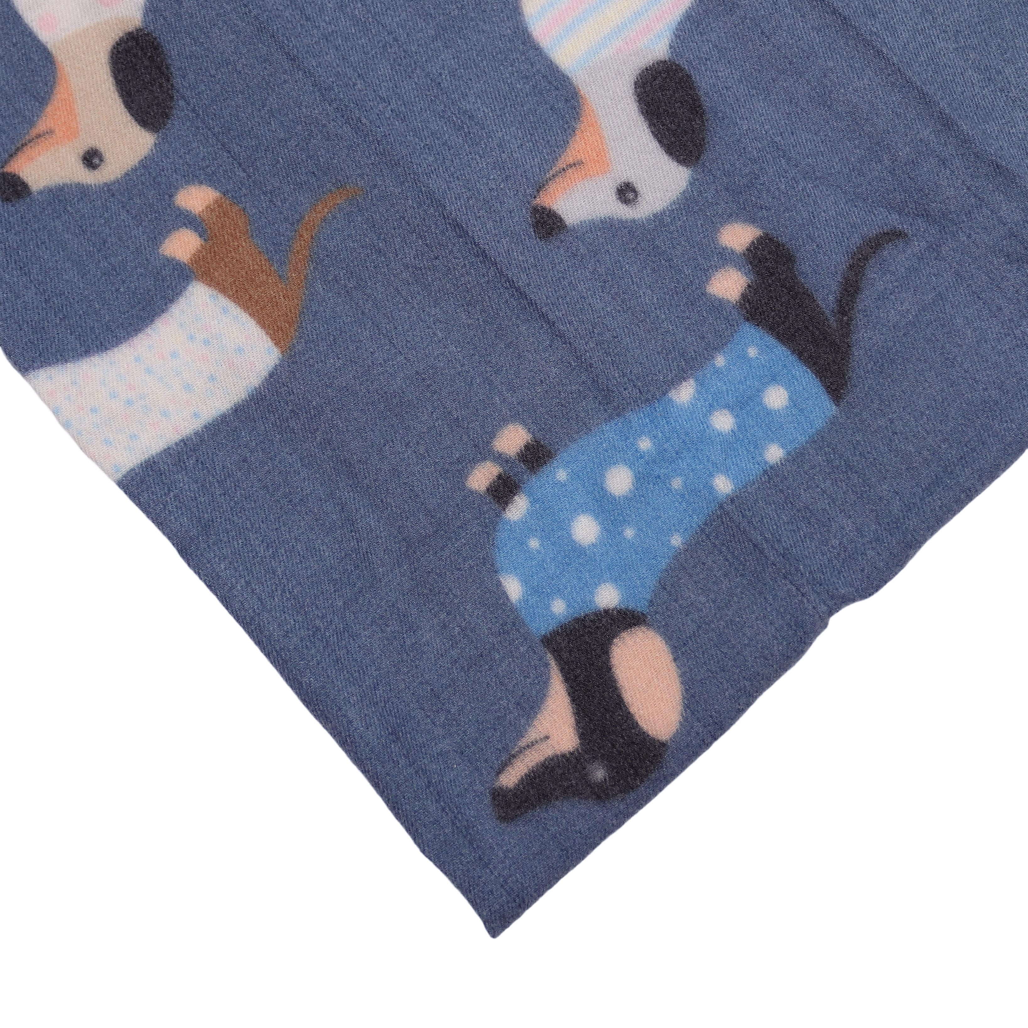 MIRROSI Nickituch Damen leicht angerautes Vierecktuch mit Dackel-Muster, aus Viskose, (Neue Kollektion Herbst/Winter 2026), ca. 88x88cm, warmes Halstuch für Her – Bild 4 von 5