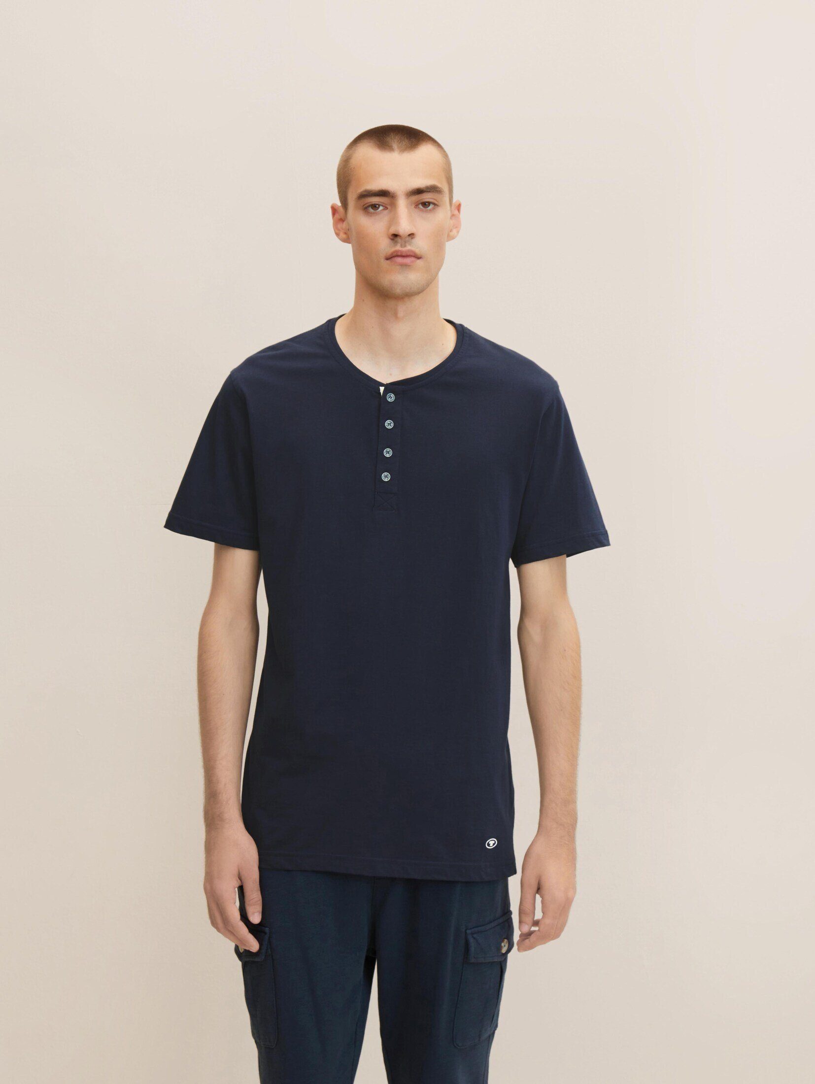 TOM TAILOR Unterhemd Pyjama-Shirt aus Baumwolle günstig online kaufen