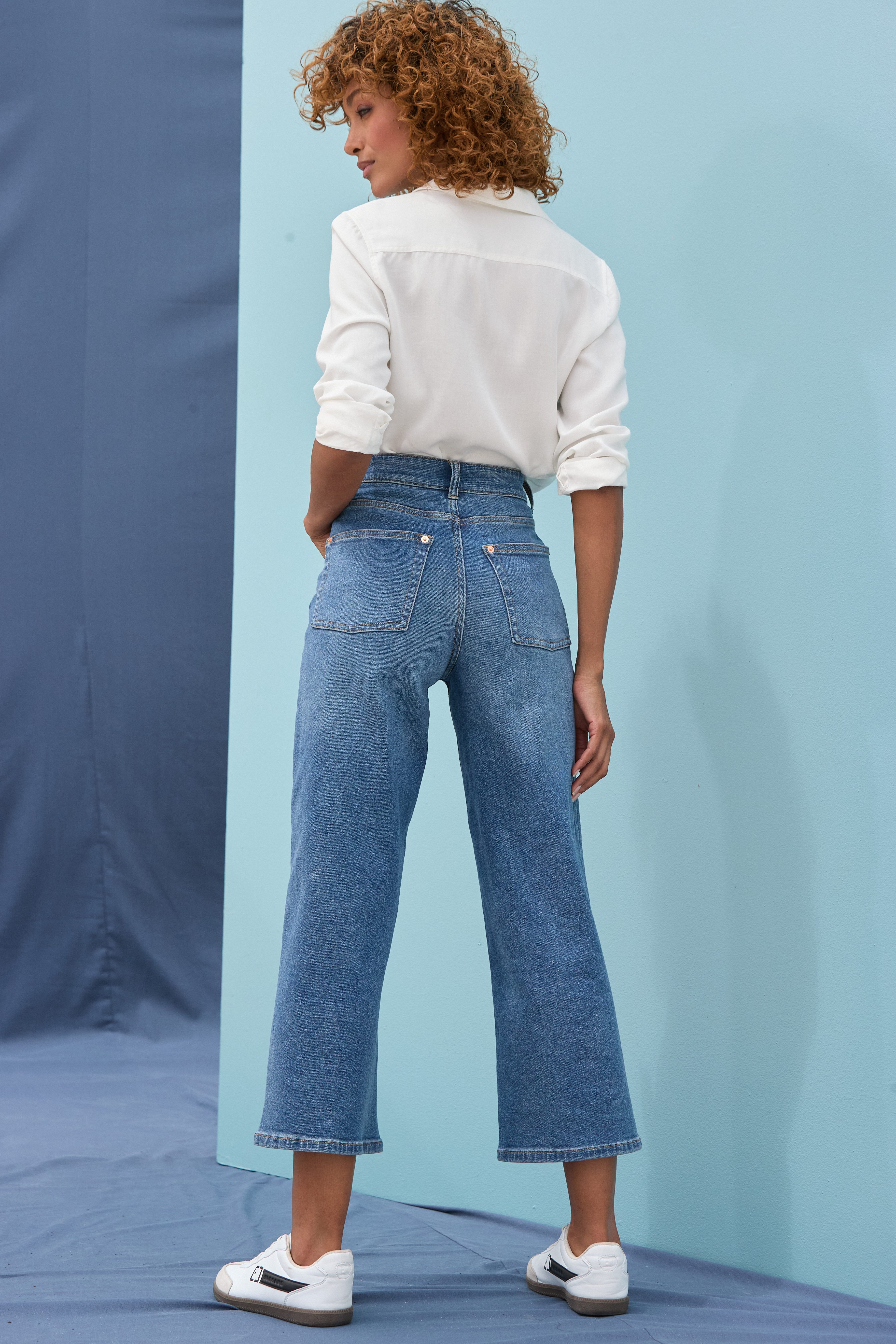 LASCANA 7/8-Jeans aus Baumwoll-Denim, Straight-Leg