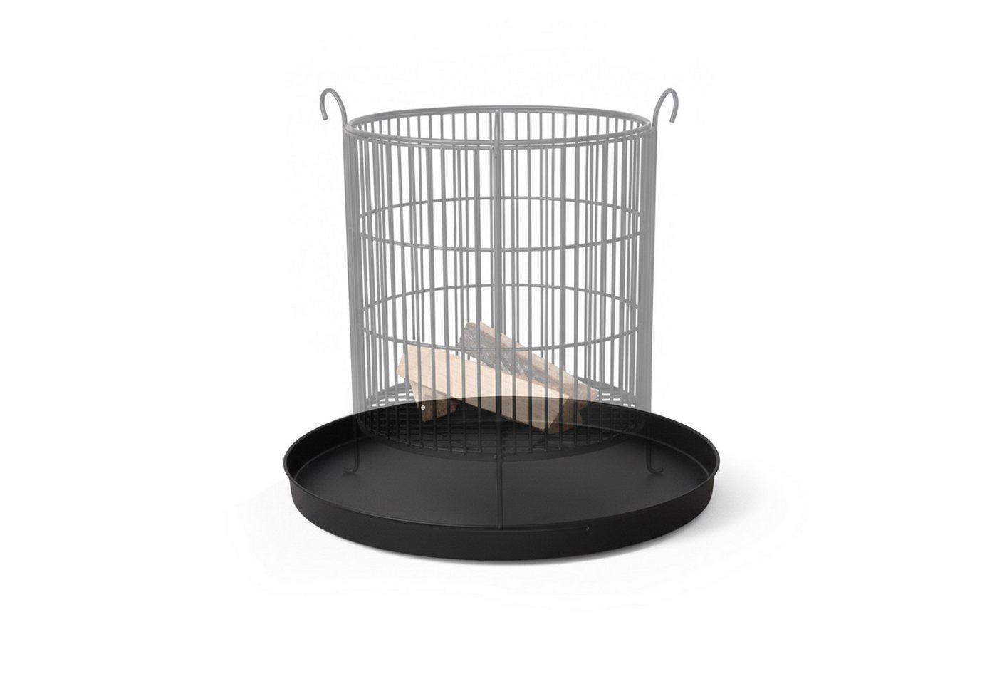 relaxdays Feuerschalen-Bodenplatte Bodenplatte Feuerkorb Stahl, 1-St., 50 cm