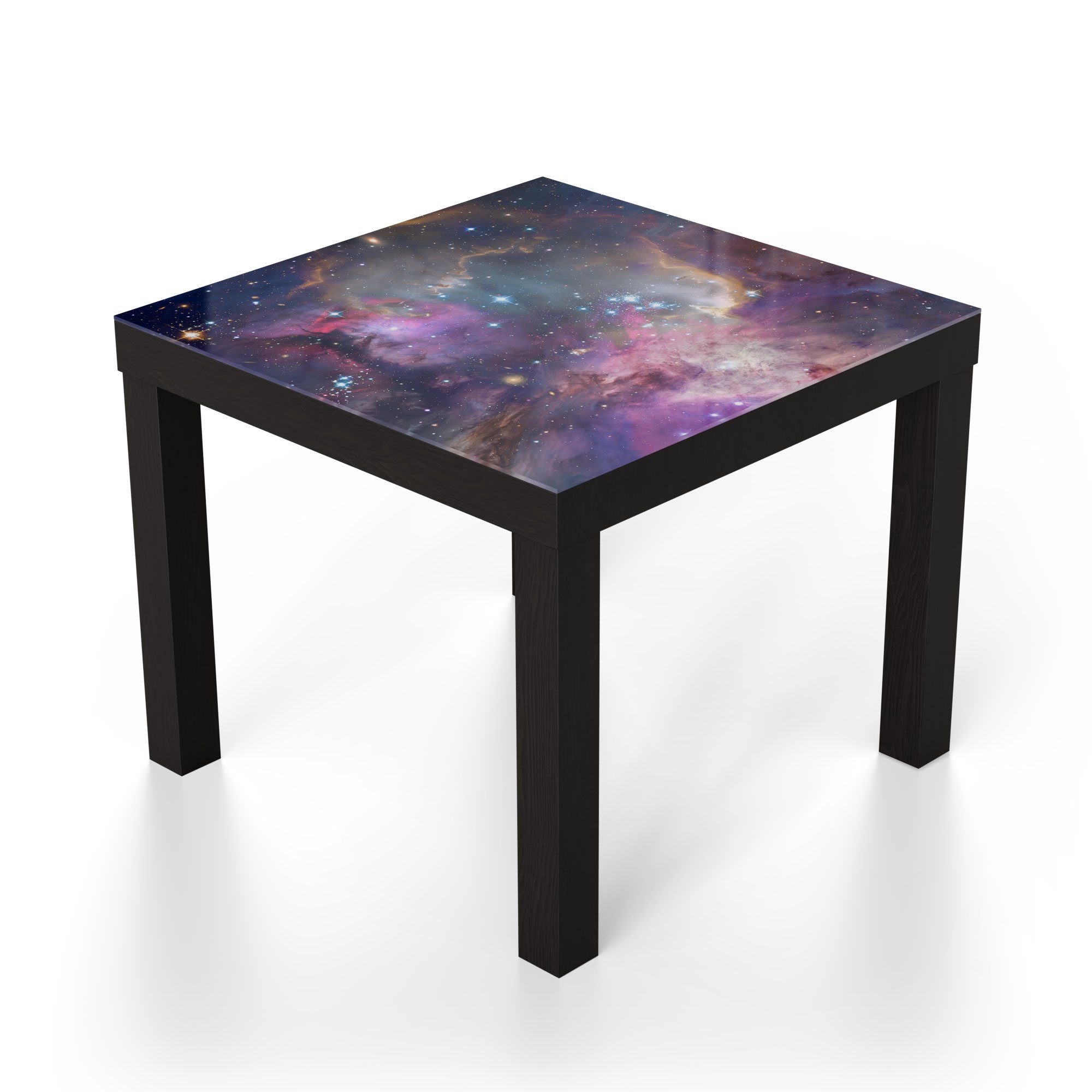 DEQORI Couchtisch 'Farbenfrohe Galaxie', Glas Beistelltisch günstig online kaufen