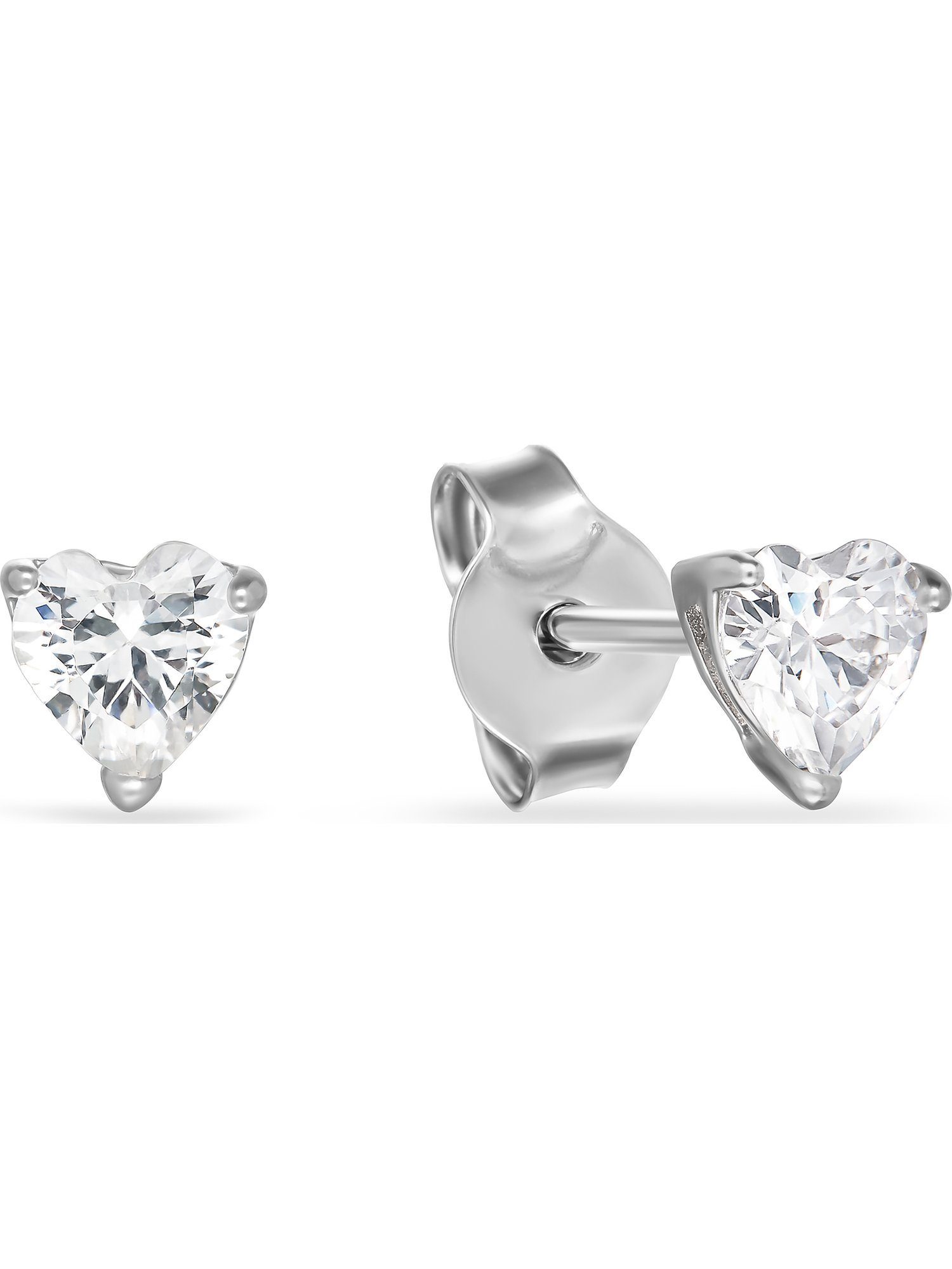 FAVS Paar Ohrstecker FAVS Damen-Ohrstecker 925er Silber 2 Zirkonia Herz