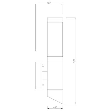 click-licht Deckenleuchte Wandaufbauleuchte Nova III in Silber und Weiß E27, :, Leuchtmittel enthalten: Nein, warmweiss, Aussenlampe, Aussenwandleuchte, Outdoor-Leuchte