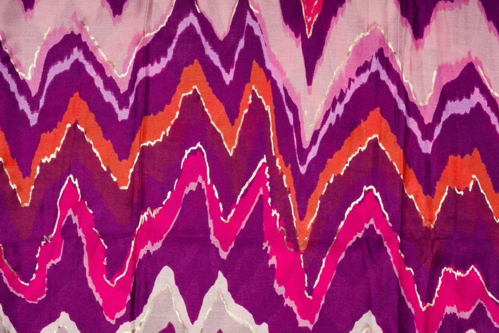 mit Leichter Muster Schal Modeschal, Zick-Zack Pink-Violett (1-St), styleBREAKER