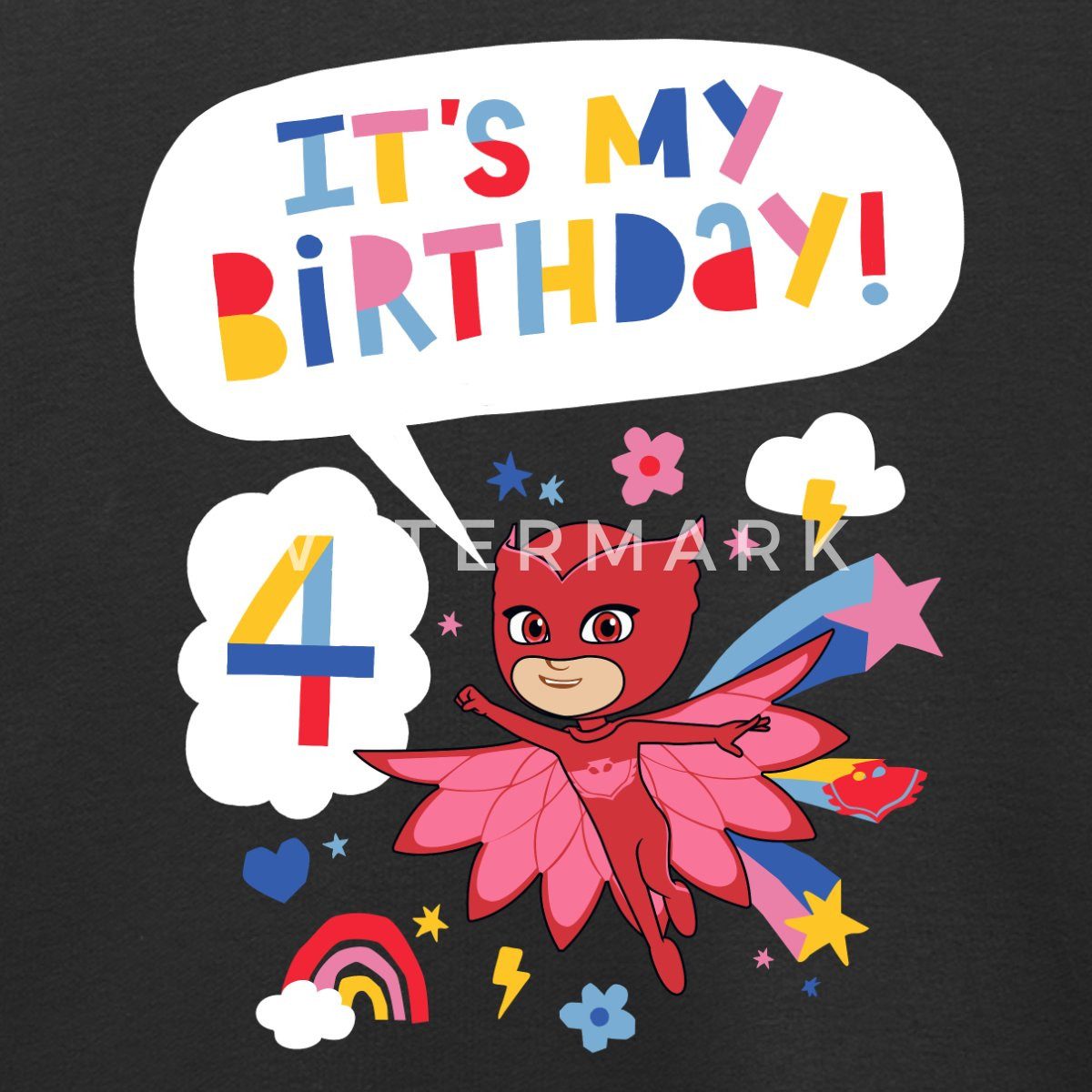 Spreadshirt Sweatshirt PJ Masks Eulette Geburtstags Design 4. Geburtstag Kinder Premium Pullo (1-tlg)