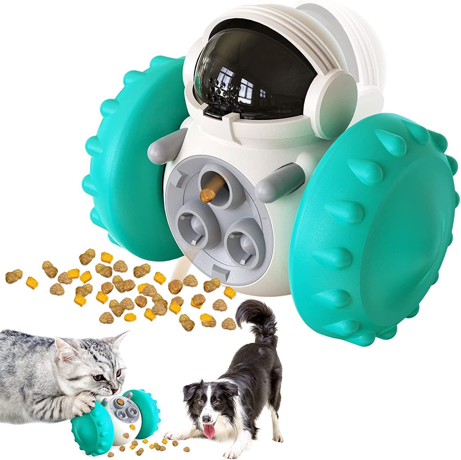 XDeer Tier-Intelligenzspielzeug Haustiere Leckerlispielzeug, Interaktives  Hundespielzeug, Automatischer Langlebiger Puzzle Spielzeug, Intelligenz  Slow-Feeder das IQ und die Verdauung von Haustieren zu verbessern, Hundespielzeug in Roboterform, Packung ...