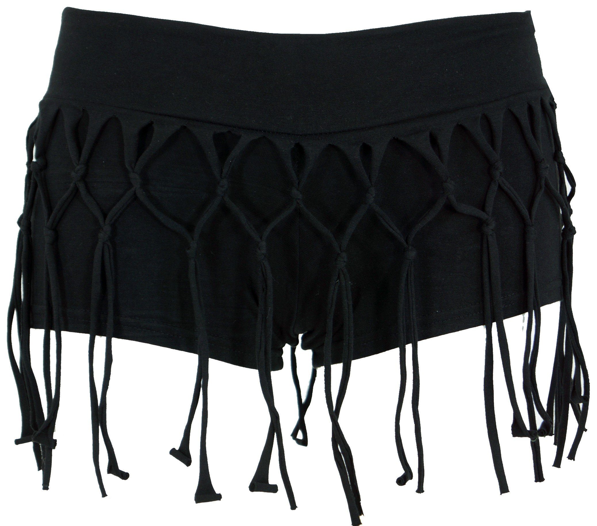 Guru-Shop Hose & Shorts Goa Pantys, Psytrance Hotpants, Shorts - schwarz alternative Bekleidung