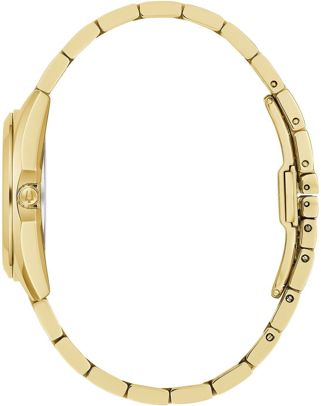 Bulova Quarzuhr 97P172, Armbanduhr, Damenuhr, Edelstahluhr, mit Diamanten, Saphirglas