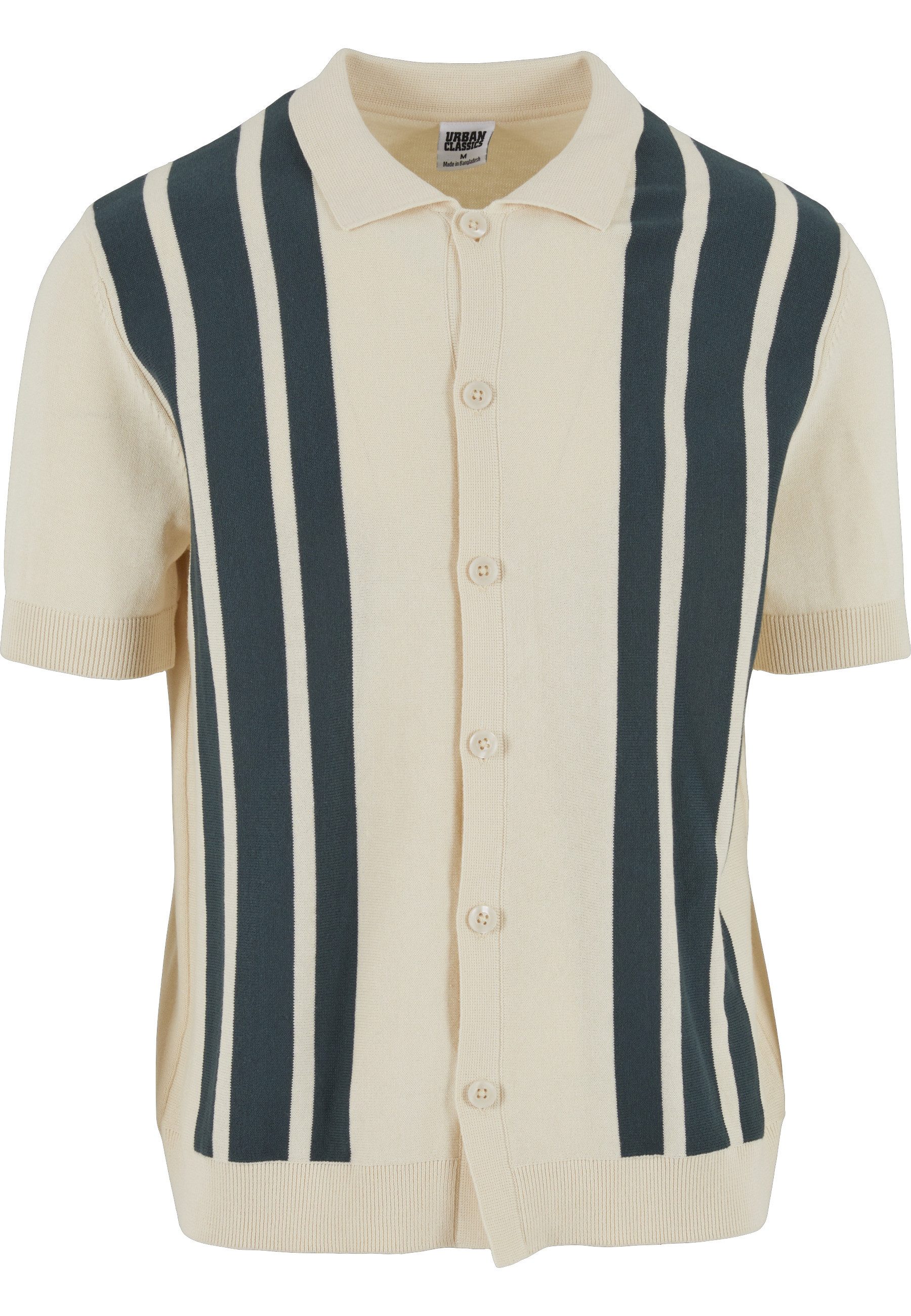URBAN CLASSICS Langarmhemd Urban Classics Knit Retro Shirt (1-tlg)