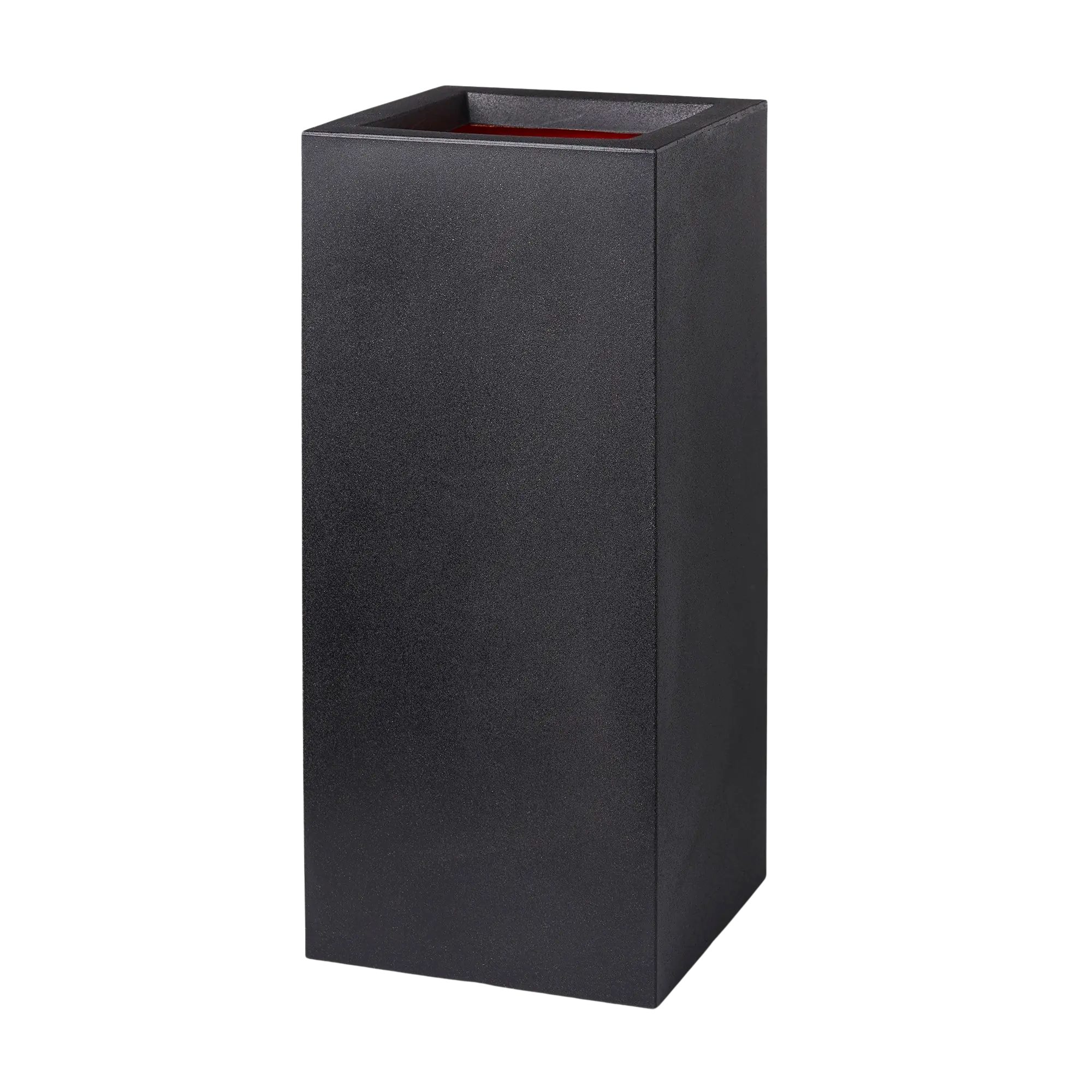 aplanta Blumentopf Pflanzkübel rechteckig Smooth schwarz, 36x36x79 cm