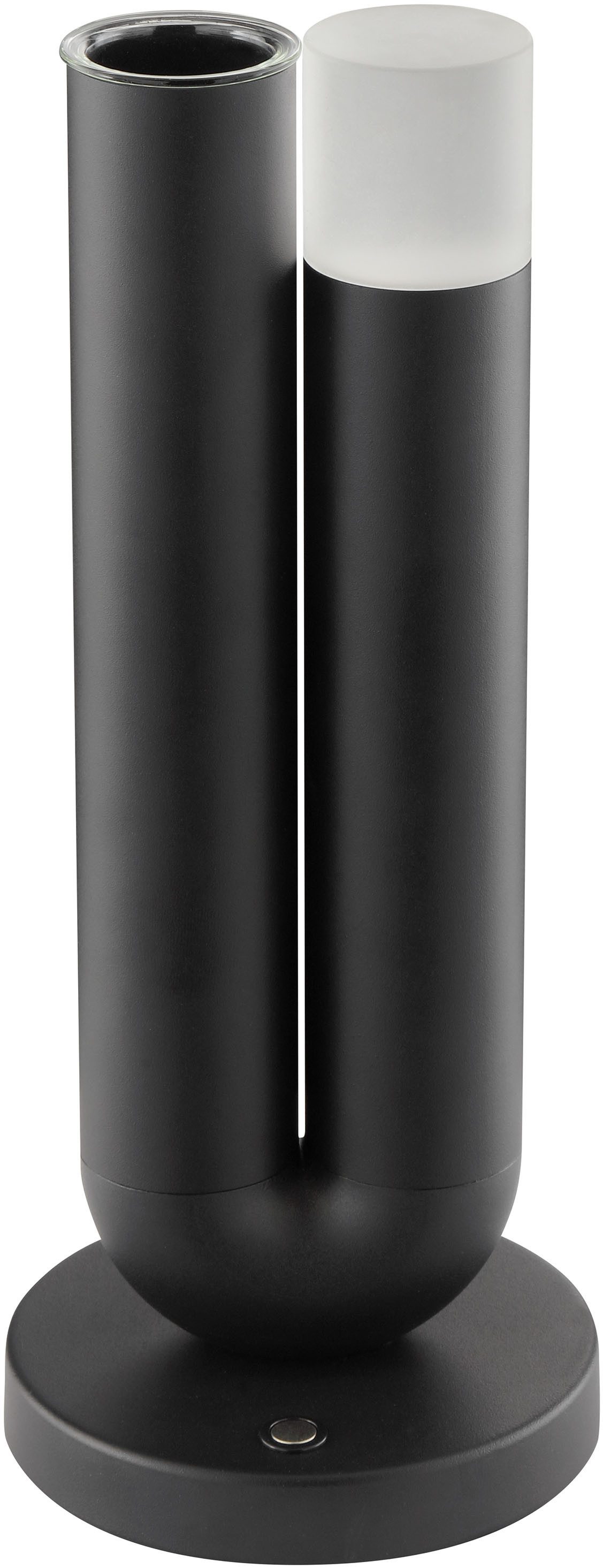 OTTO home LED Tischleuchte Lynett - Akku Tischlampe, Blumenvase integriert, Dimmfunktion, USB-Anschluss mit Ladefunktion, LED fest integriert, Warmweiß, inkl. Vase, Akkulampe, wireless charging, 27 cm, kabellose Lampe, Deko