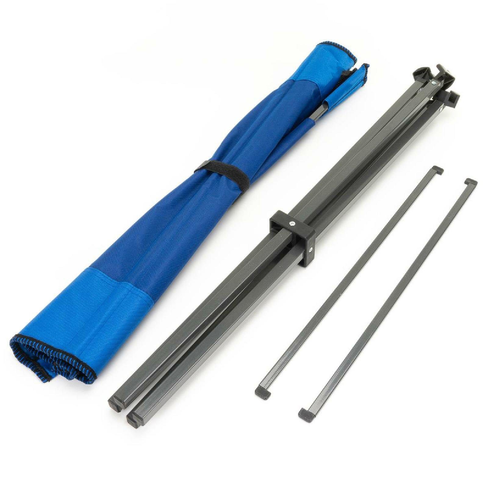 VCM Gartentisch Balkontisch H. 80 x B. 50 x T. 50 cm, Falttisch, Polyester Stahl, Blau
