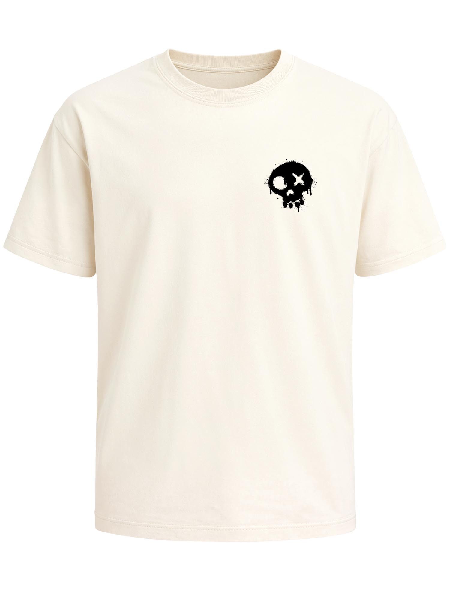 Neverless Oversize-Shirt Herren T-Shirt - Skull- Oversized Relaxed Fit Printshirt Sommer mit Print