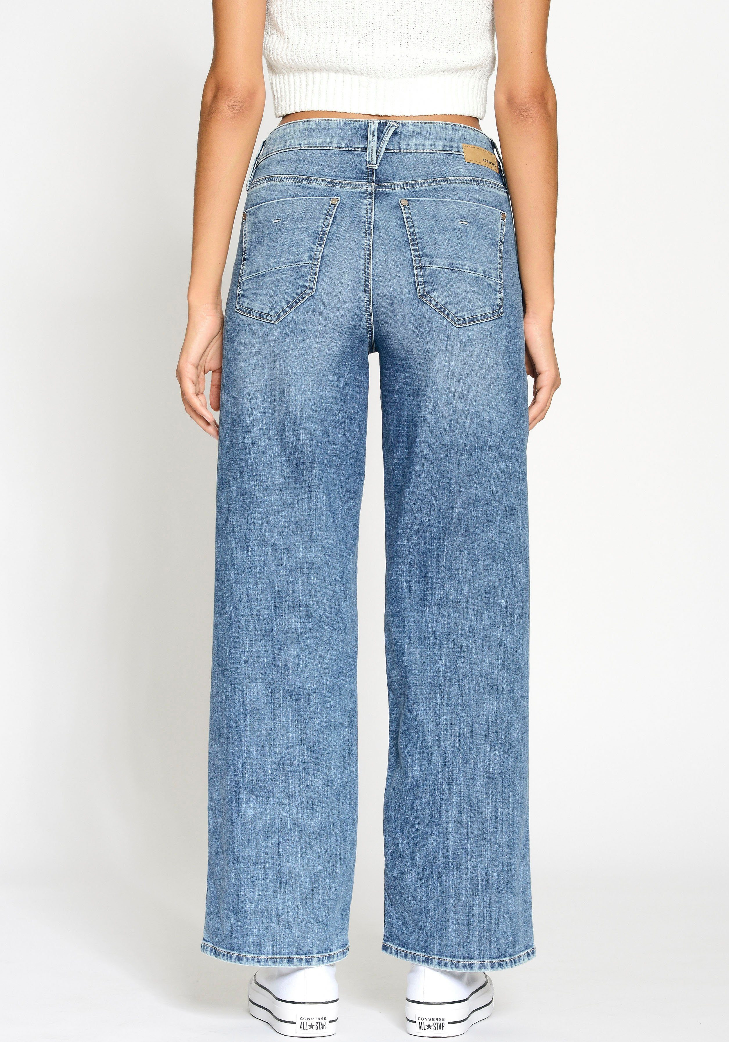 GANG Weite Jeans 94CARLOTTA weiter Fit im bodenlangen Palazzo-Style günstig online kaufen
