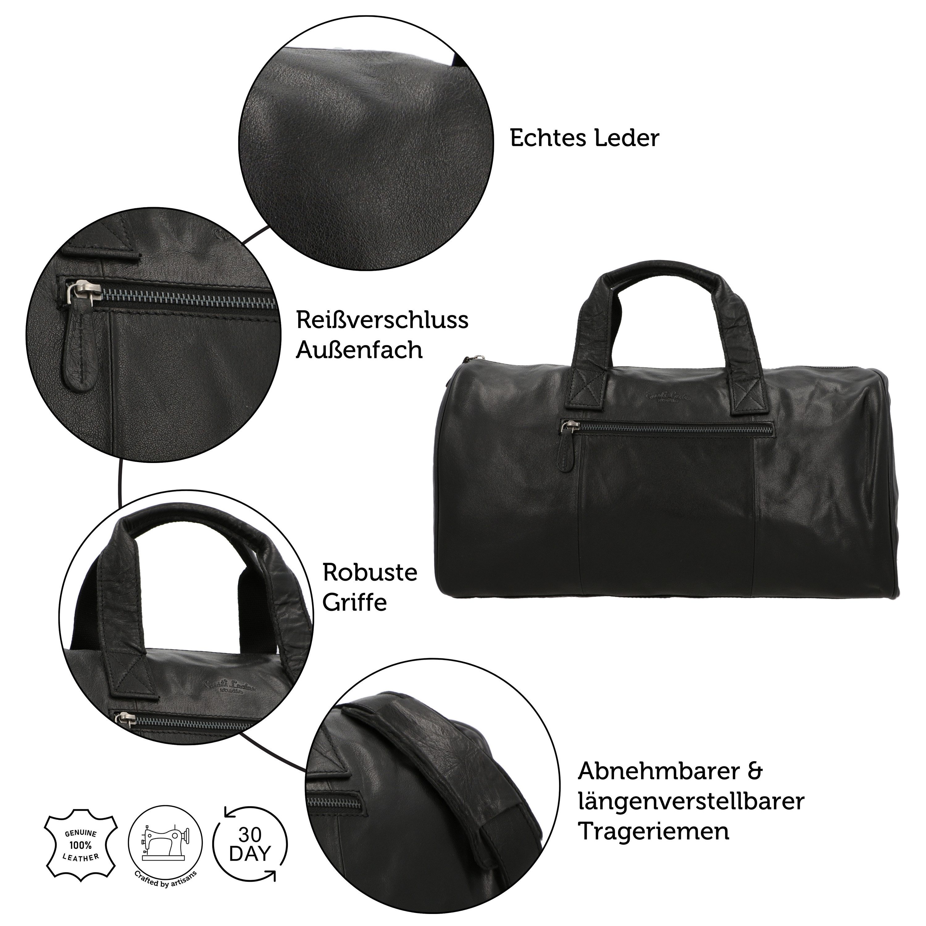 Gusti Leder Reisetasche Gusti Leder Reisetasche Hall (1-tlg)