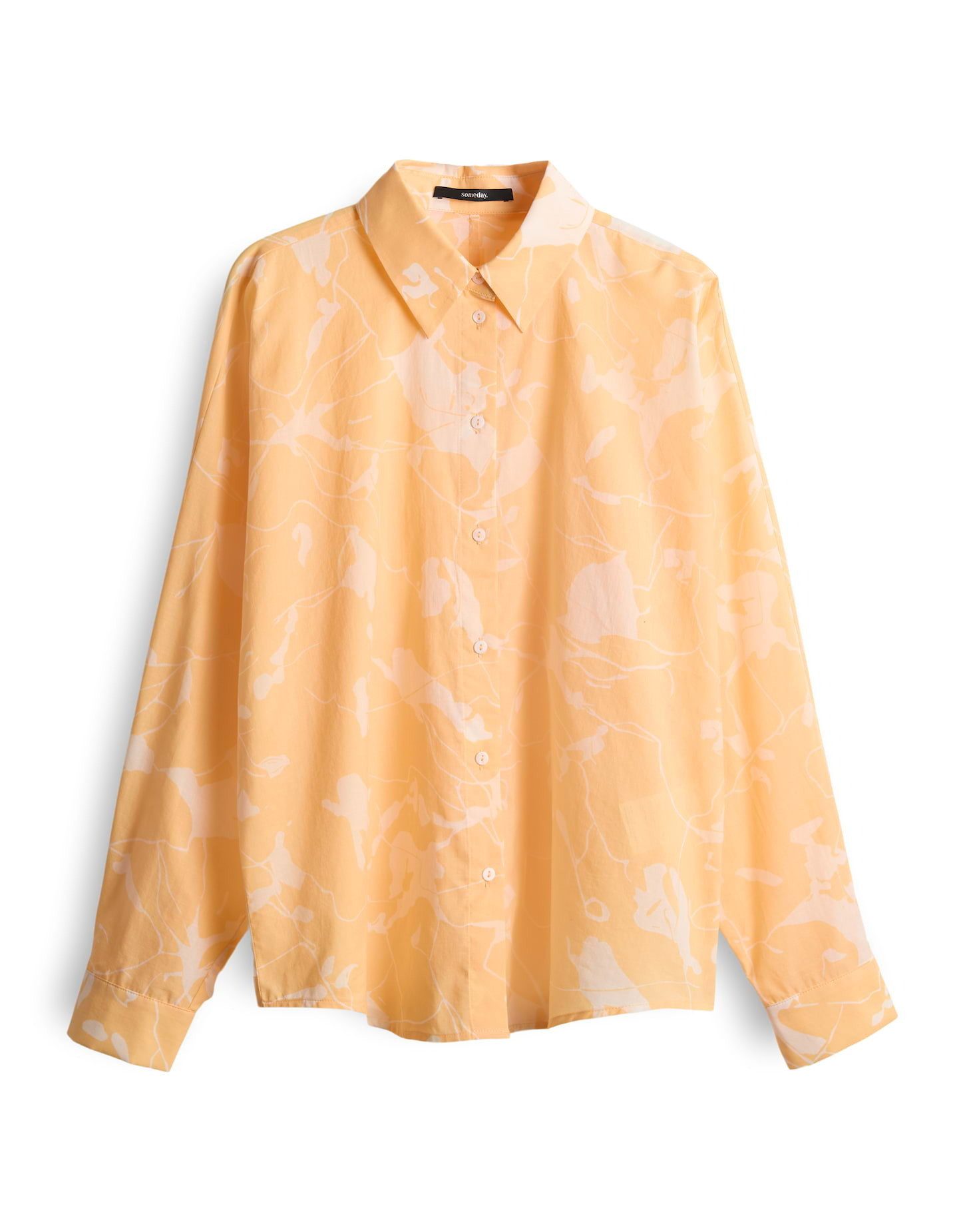 someday Langarmbluse ZARINE NATURE aus leichtem cotton voile