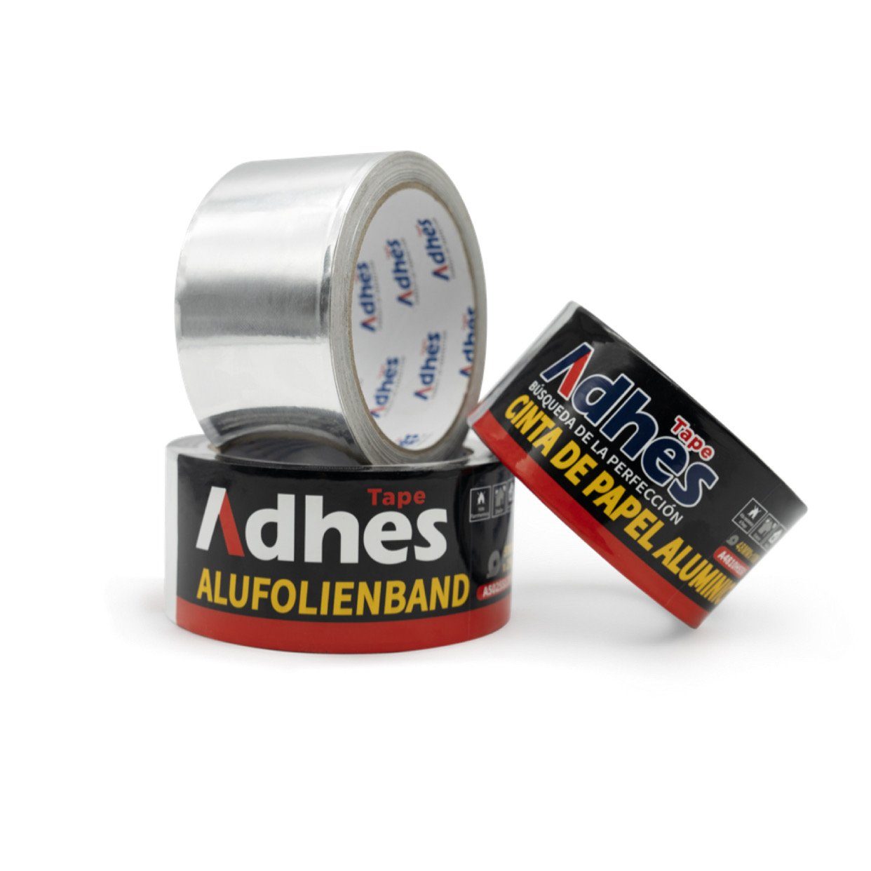 Adhes Tape Dampfsperrklebeband Aluklebeband Aluminium Tape (3 Rollen Silber  hitzebestätig Alutape, 3-St., Breite 50mm Länge 25m Dicke 30µm) Feuerfest,  Selbsthaftend, UV-beständig, Wasserbeständig Alu Klebeband