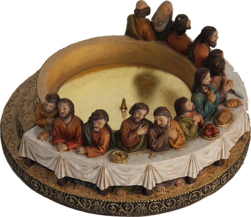 dekoprojekt Dekofigur Heiligenfigur Abendmahl Kerzenhalter