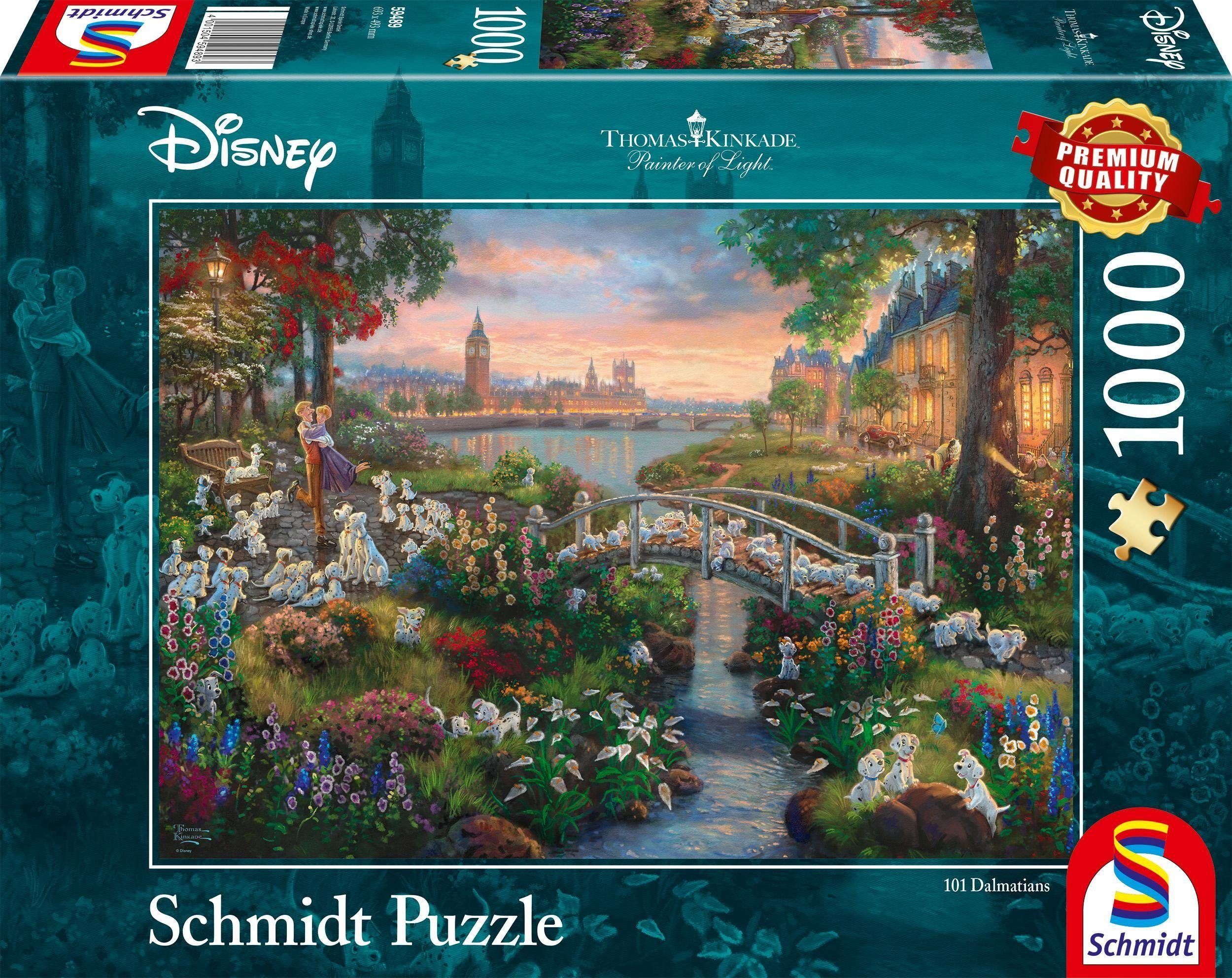 Schmidt Spiele Puzzle Disney, 101 Dalmatiner, 1000 Puzzleteile, Made in Germany