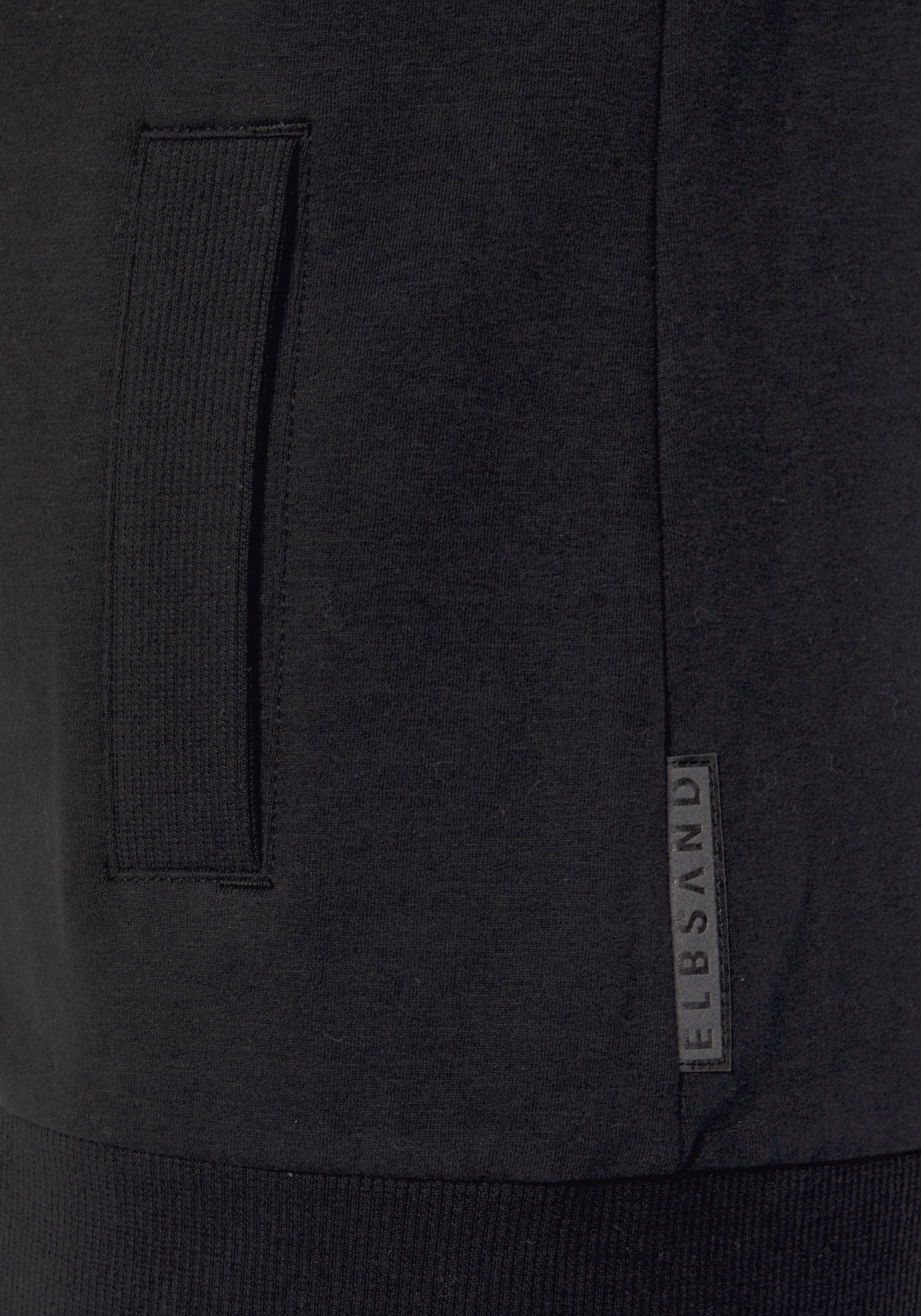 Elbsand Kapuzensweatjacke Kria mit Logodruck hinten, lässige Freizeitjacke mit Taschen