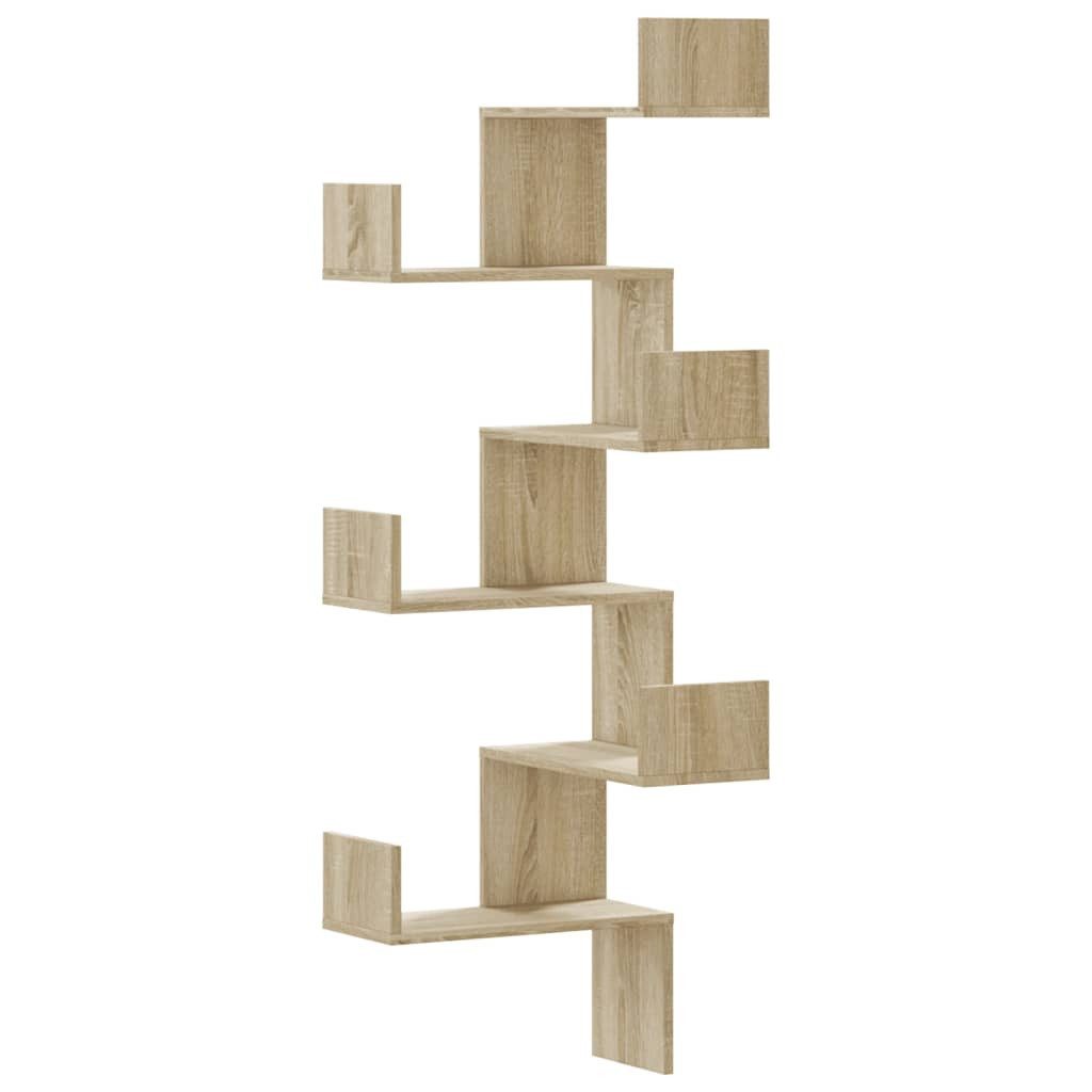 vidaXL Eckregal NA Wand-Eckregal Sonoma Eiche 45x45x147 cm Spanplatte
