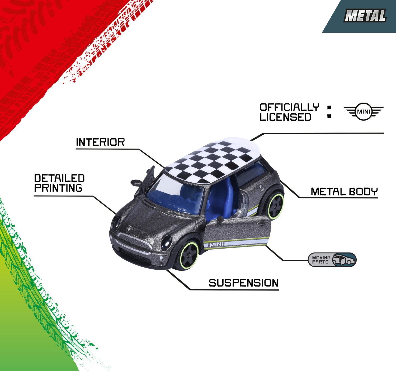 majORETTE Spielzeug-Auto Spielzeugauto Mini 5er Pack Giftpack 7,5 cm 8504105006