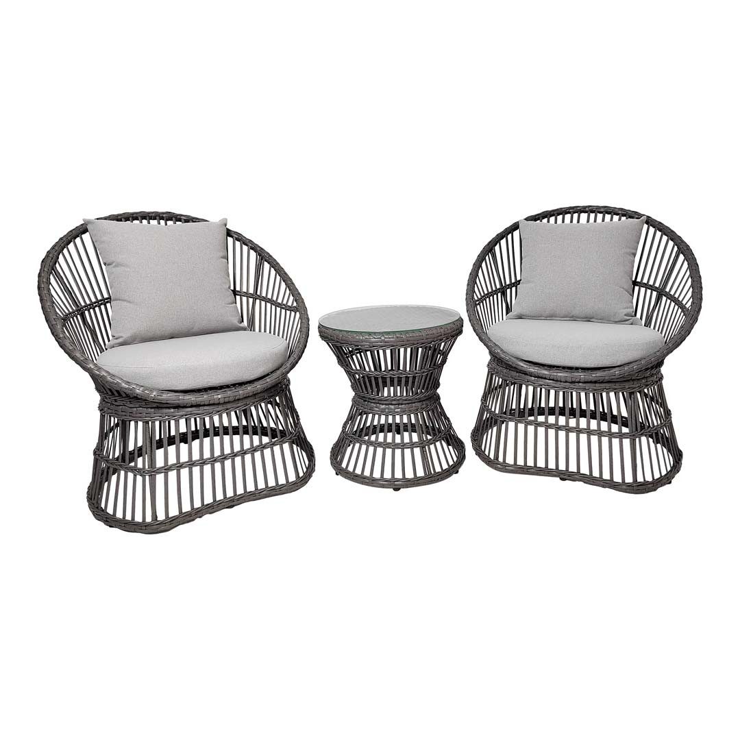 House Nordic Garten-Essgruppe Natal Lounge-Set inkl. Sitzkissen Garten Rattan,gr