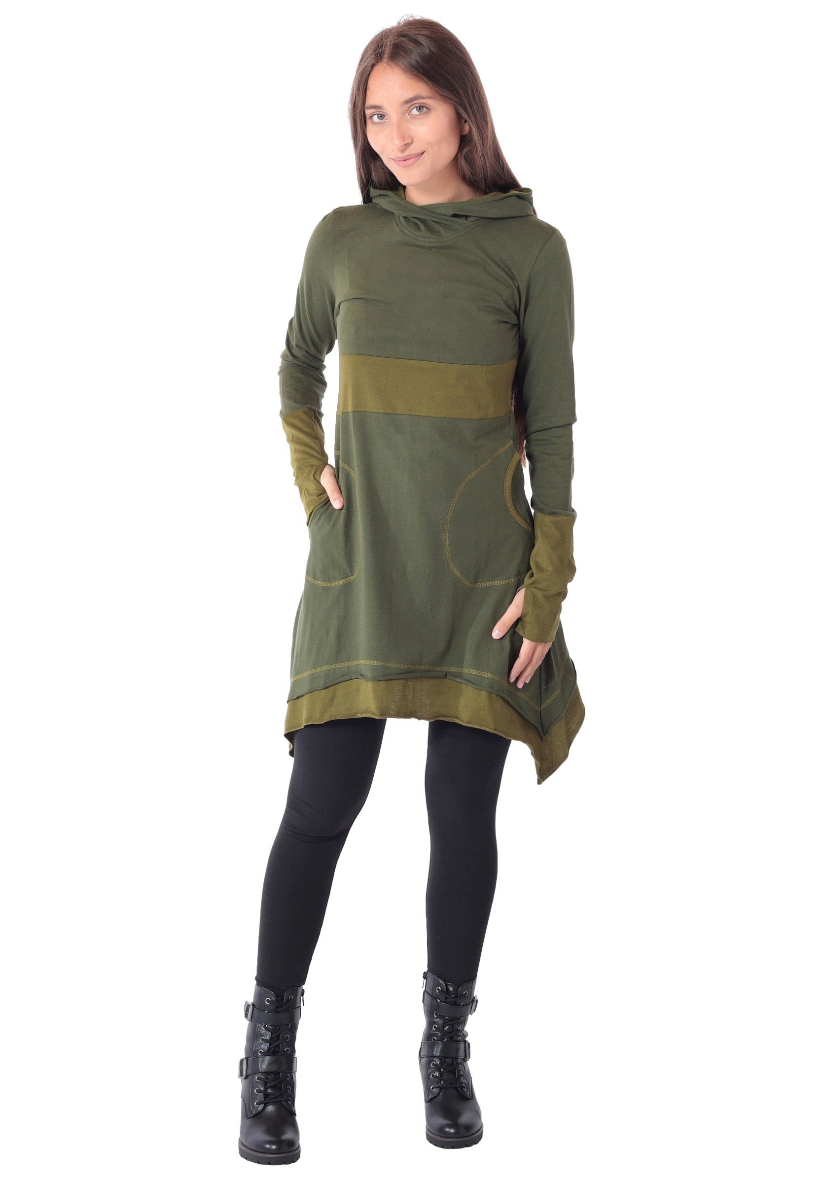 PUREWONDER Zipfelkleid Kleid aus leichter Baumwolle mit Zipfelkapuze, Obert günstig online kaufen