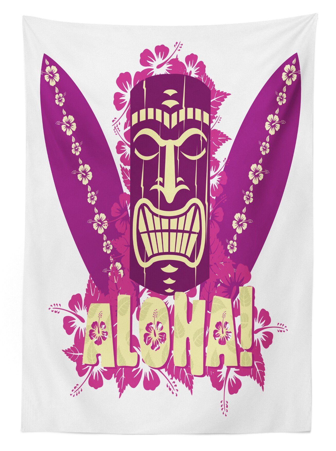 Waschbar den Farben, Bar Tiki Außen Tischdecke Farbfest Bereich Klare Aloha Für Abakuhaus Surfbretter geeignet