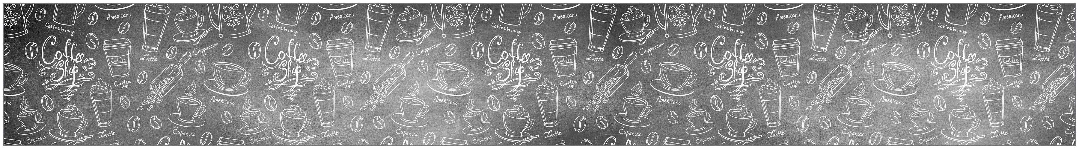 MySpotti Küchenrückwand fixy Coffee Pattern, selbstklebende und flexible Küchenrückwand-Folie grau