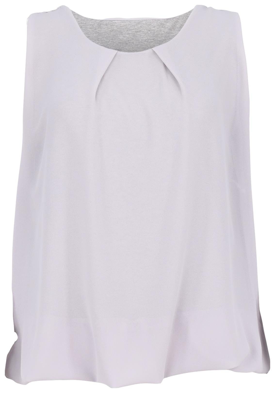 malito more than fashion Chiffonbluse 6879 Blusentop mit Rundhals-Ausschnit günstig online kaufen