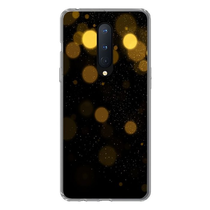 MuchoWow Handyhülle Gold - Abstrakt - Luxus - Schwarz Phone Case Handyhülle OnePlus 8 Silikon Schutzhülle