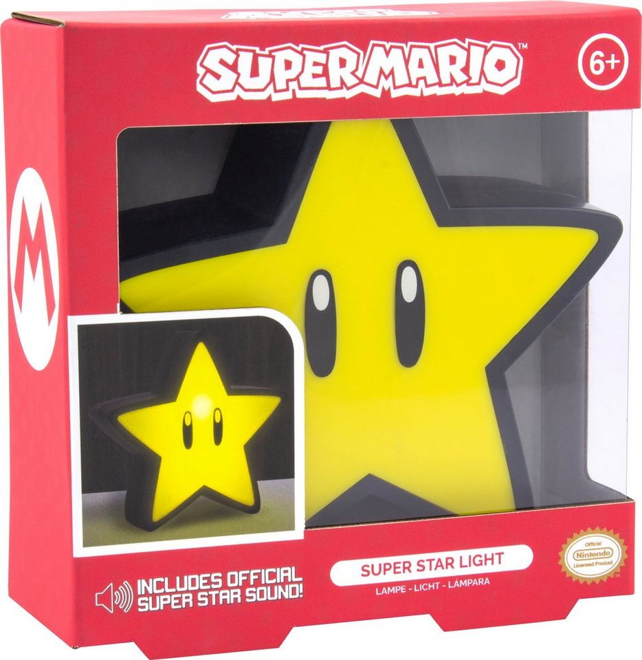 Paladone Dekolicht Super Mario Super Star Leuchte mit Sound, LED fest  integriert