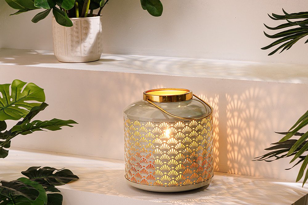 riess-ambiente Windlicht CANDLELIGHT 20cm pastell-grün (Einzelartikel, günstig online kaufen