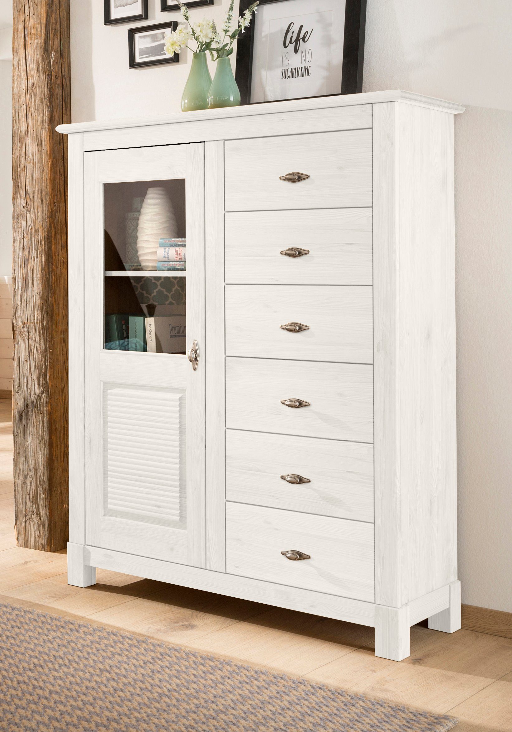 Home affaire Highboard Rauna, Vitrine, Breite günstig online kaufen