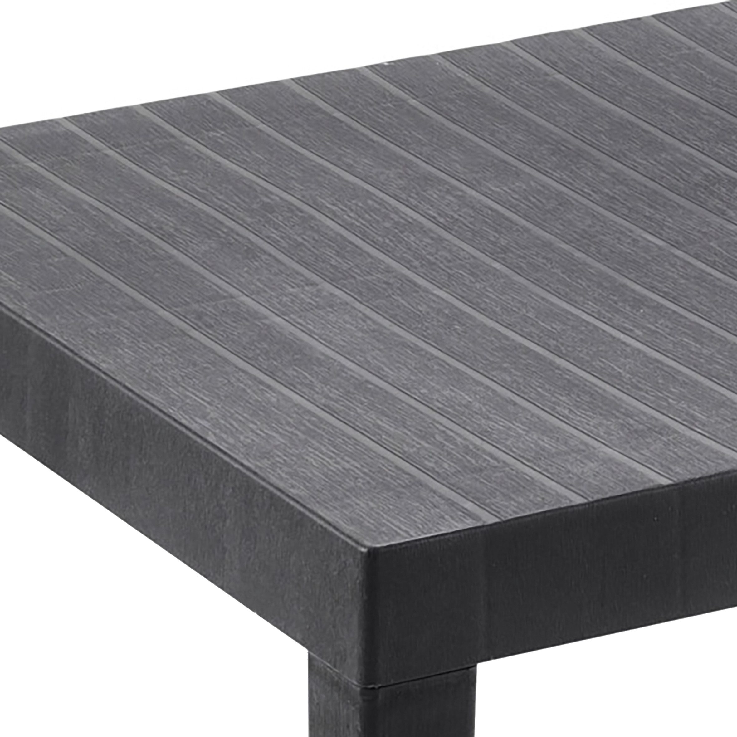 Spetebo Gartentisch Kunststoff Gartentisch rechteckig 78 x 65 cm - anthrazit (Stück, 1-St., Campingtisch), Campingtisch im klassischen Design