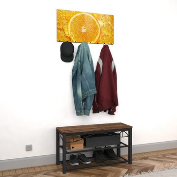 Primedeco Garderobenpaneel Magnetwand und Memoboard aus Glas Orange fällt in Saft