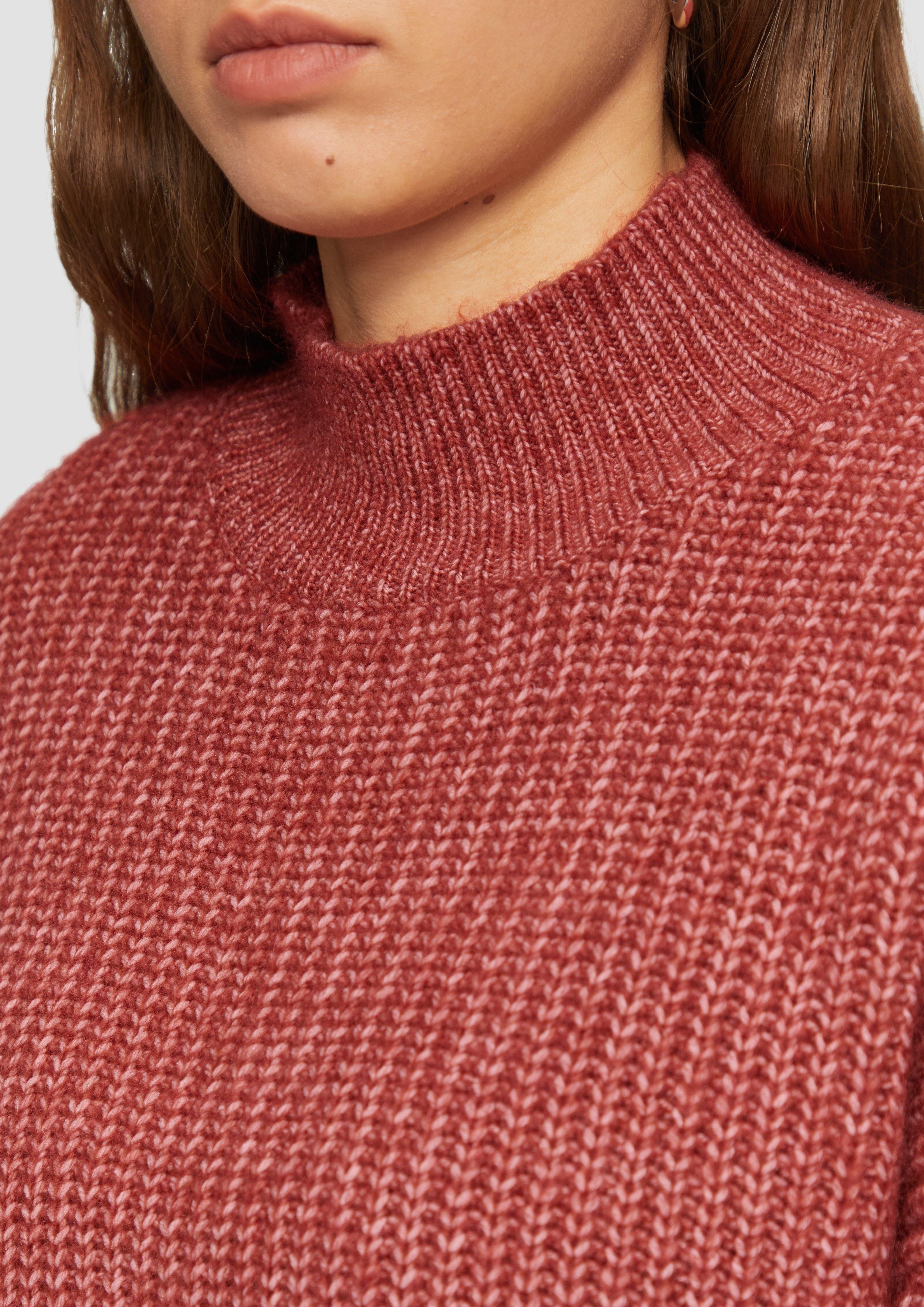 QS Strickpullover Weicher Strickpullover mit Rippstruktur günstig online kaufen
