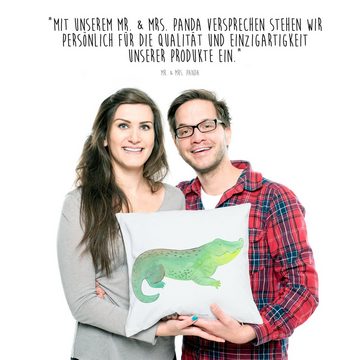 Mr. & Mrs. Panda Dekokissen Krokodil - Weiß - Geschenk, Meer, Meerestiere, Freundin, Kissenhülle