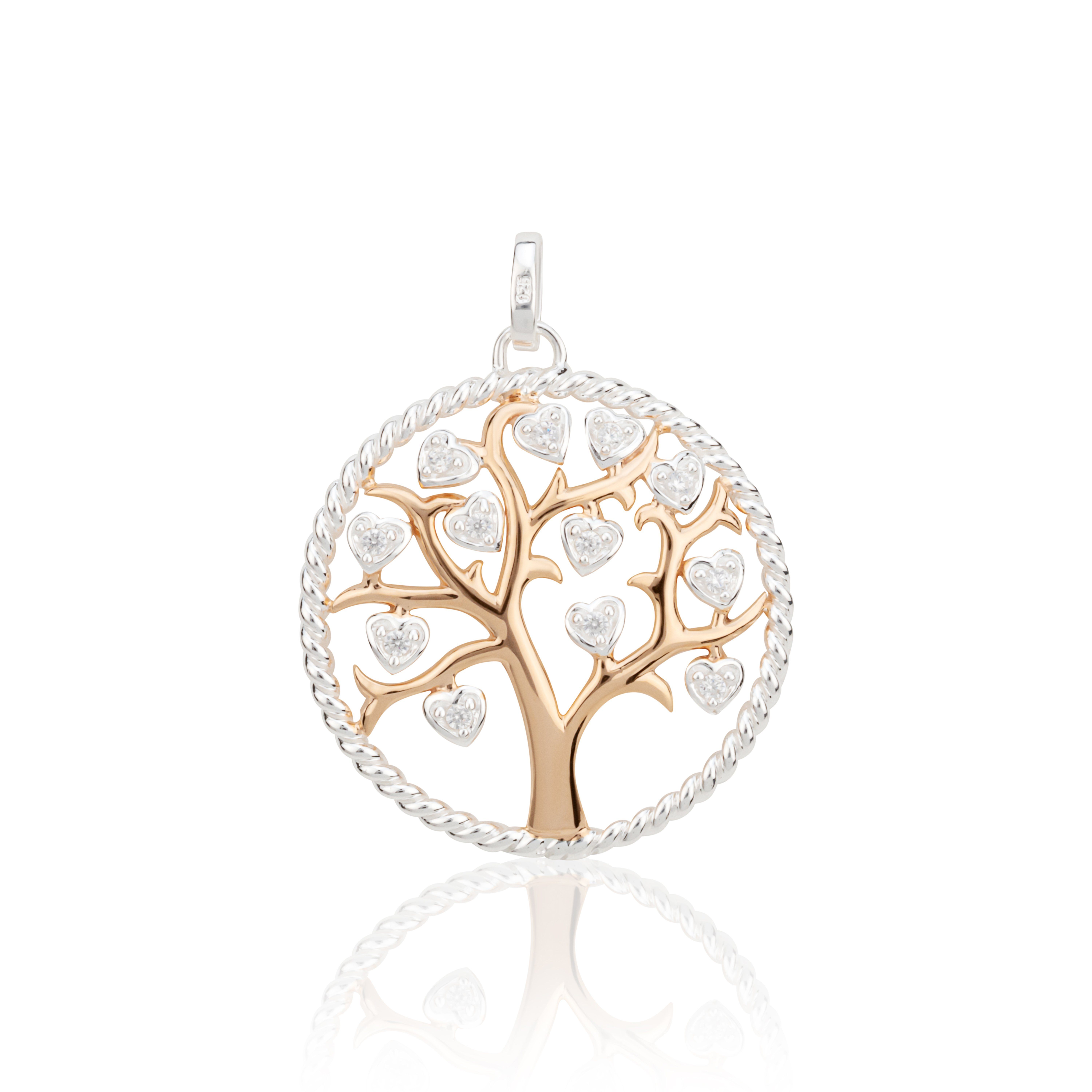 NKlaus Kettenanhänger 27mm Baum des Lebens Kettenanhänger 925 Sterling S (1 Stück)