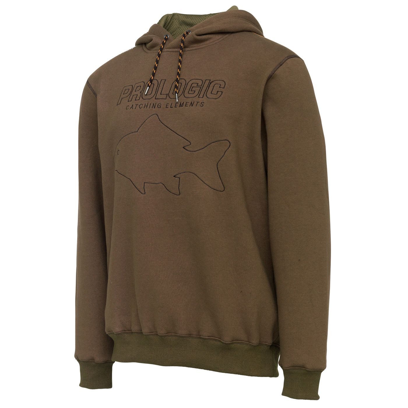 Prologic Kapuzenpullover Prologic Mega Fish Hoodie Army Green - Angelpullover
